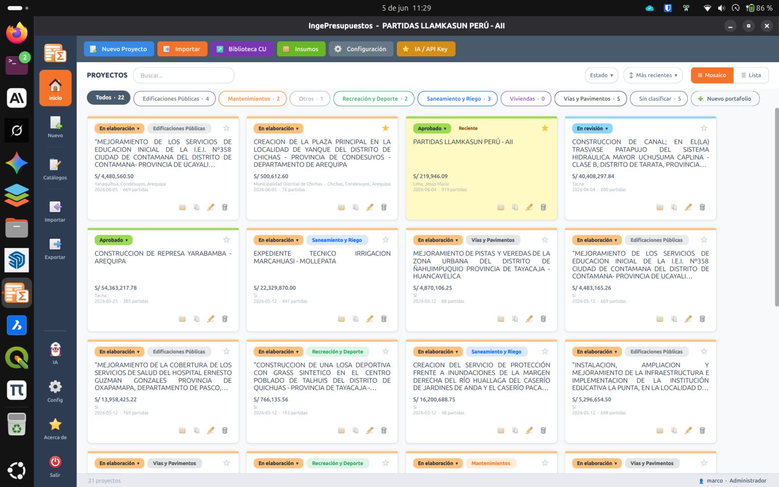 Dashboard en Linux